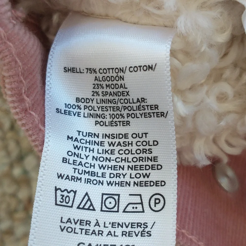 NWT Ann Taylor LOFT Sherpa Lined Corduroy Trucker Jacket Medium - Picture 6 of 10
